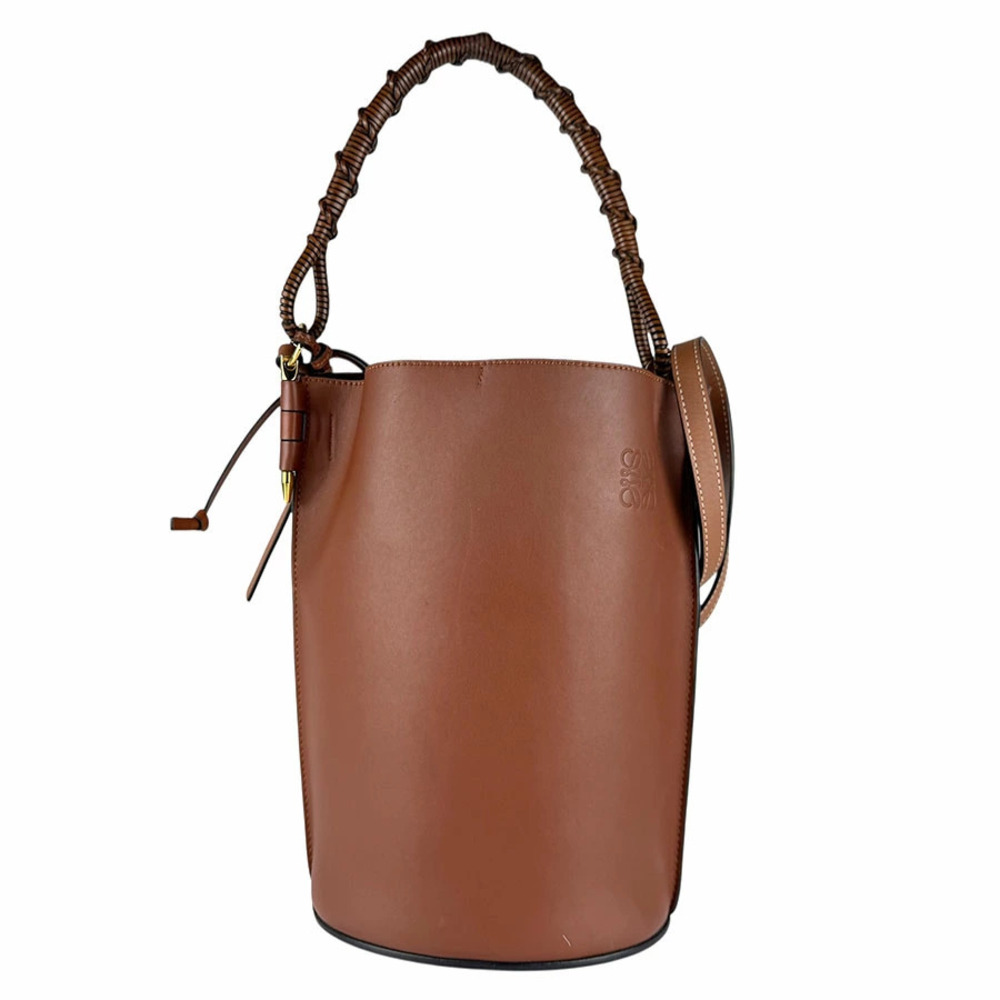 Loewe Gate Bucket Leather 2way Shoulder Bag Brown